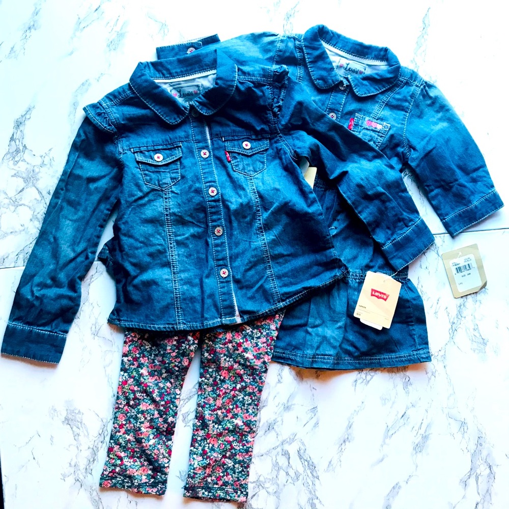 Levi’s 3 Piece Outfit Girl’s Dress, shirt, pants